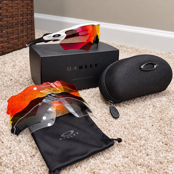 Lentes Oakley Radar Ev Path - Blanco y Roj