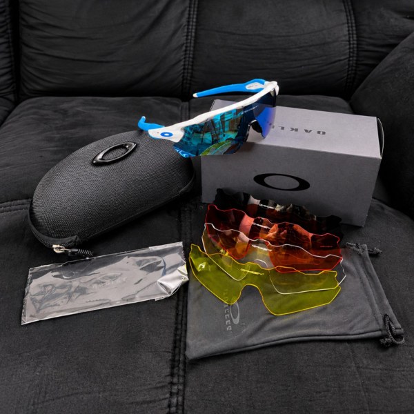 Lentes Oakley Radar Ev Path - Blanco y Azul