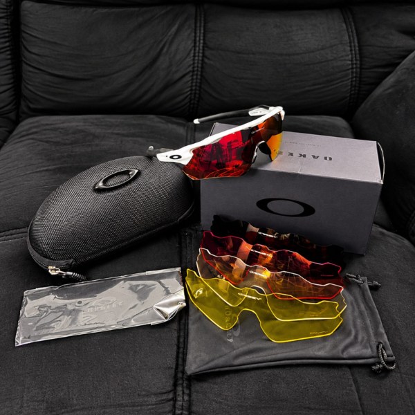 Lentes Oakley Radar Ev Path - Blanco y Rojo